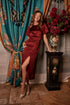 One and Only Satin Bloom Midi Dress